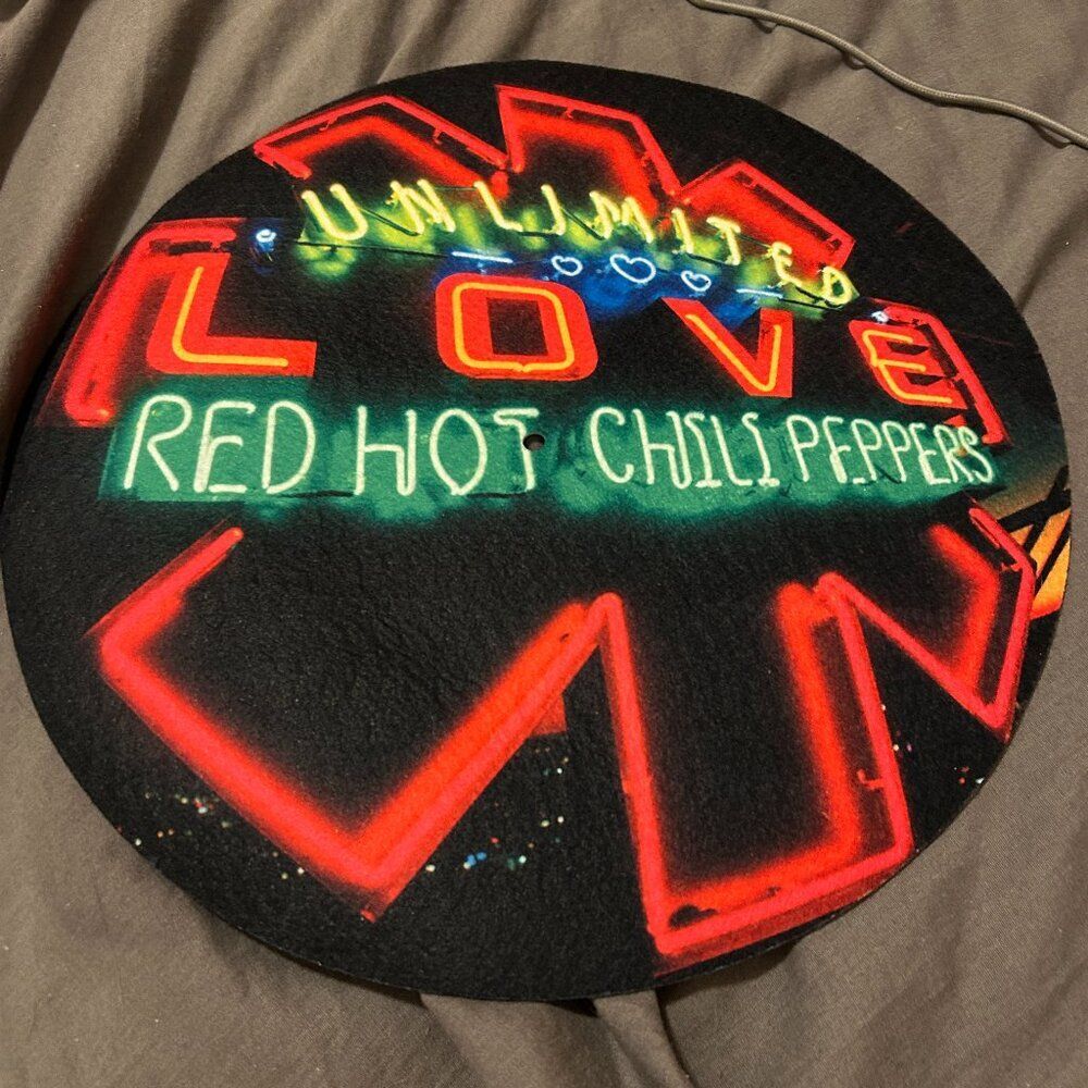 Red Hot Chili Peppers RARE Promotional Record Player Slipmat Unlimited Love